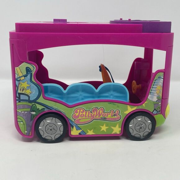 Polly Pocket PollyWorld Tour Bus Mattel Pink & Purple Camper Van 2006 Doll Car - Picture 5 of 12
